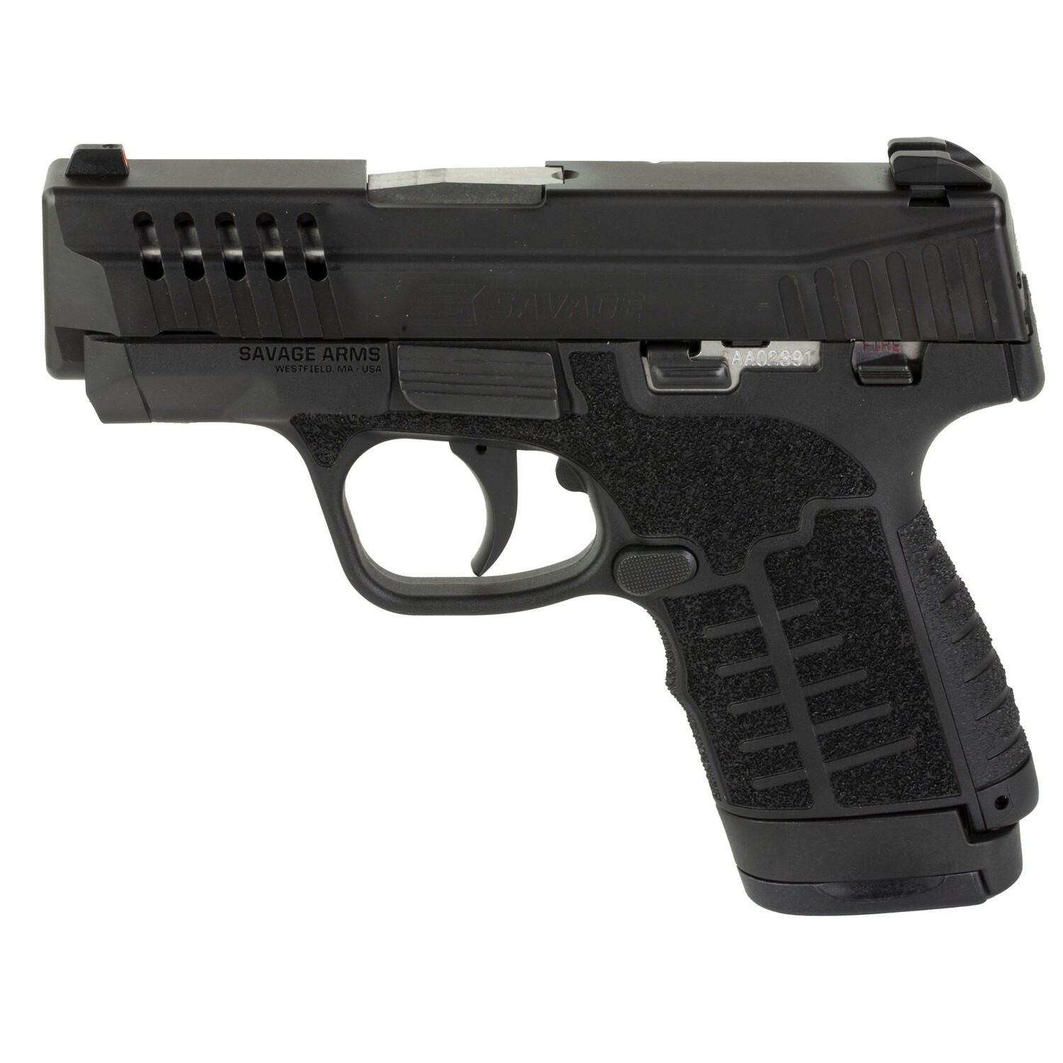 Sav Stance Mc9ms 9mm 3.2" 8rd, Color/Finish: Black