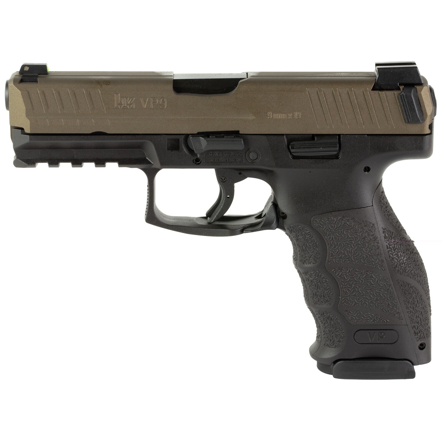 Hk Vp9 9mm 4.09" 17rd Bronze, Color: Bronze