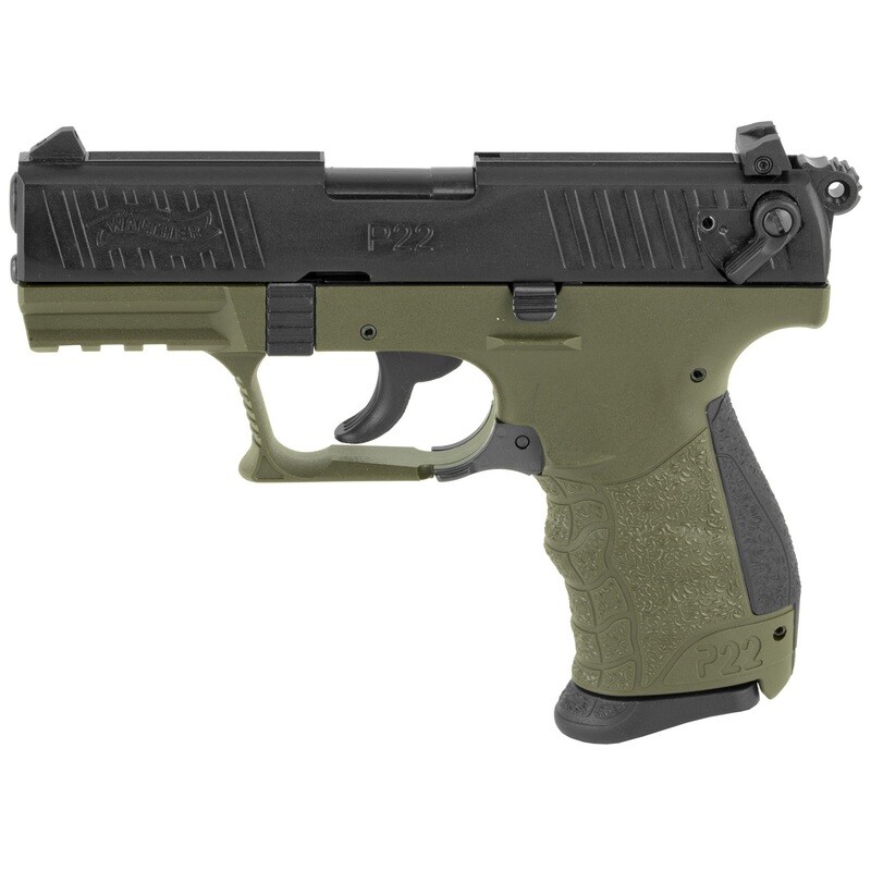 Wal P22q 22lr 3.42 Wal P22q 22lr 3.42" 10rd Mltry Grn
