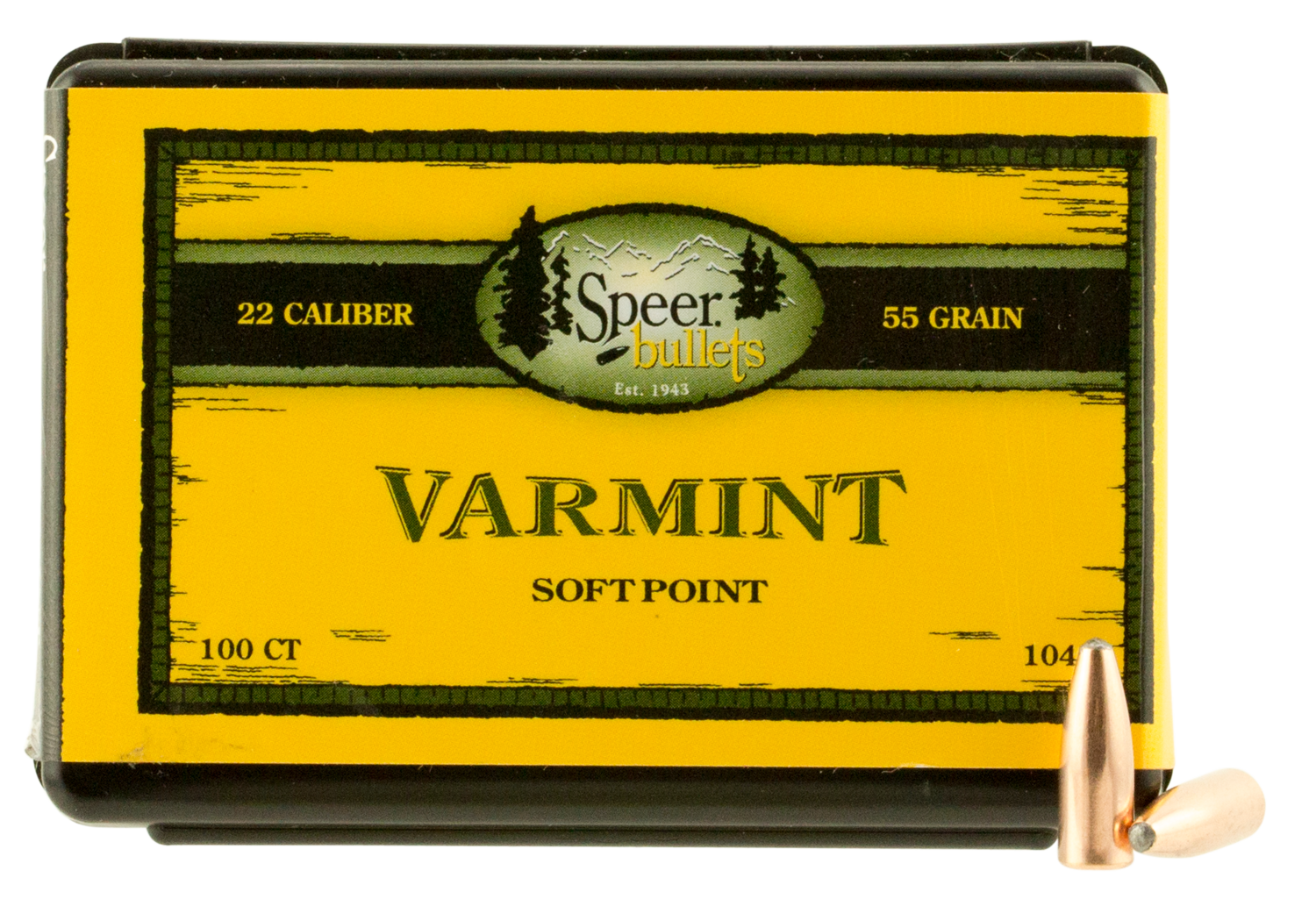 Speer Ammo Varmint, Speer 1047      Bull .224  55 Sptzr          100/5