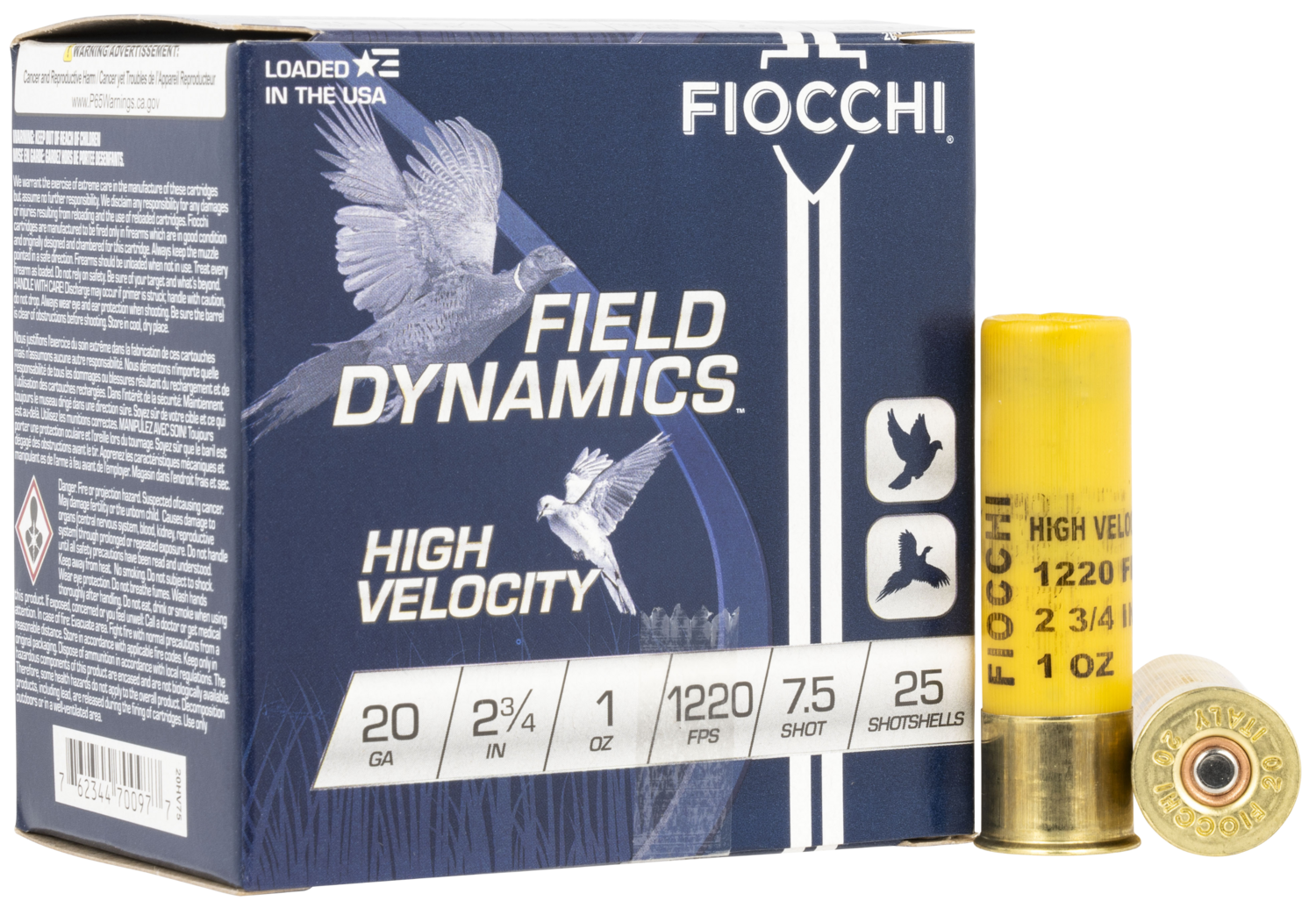 Fiocchi Field Dynamics, Fio 20hv75    High Vel      1oz              25/10
