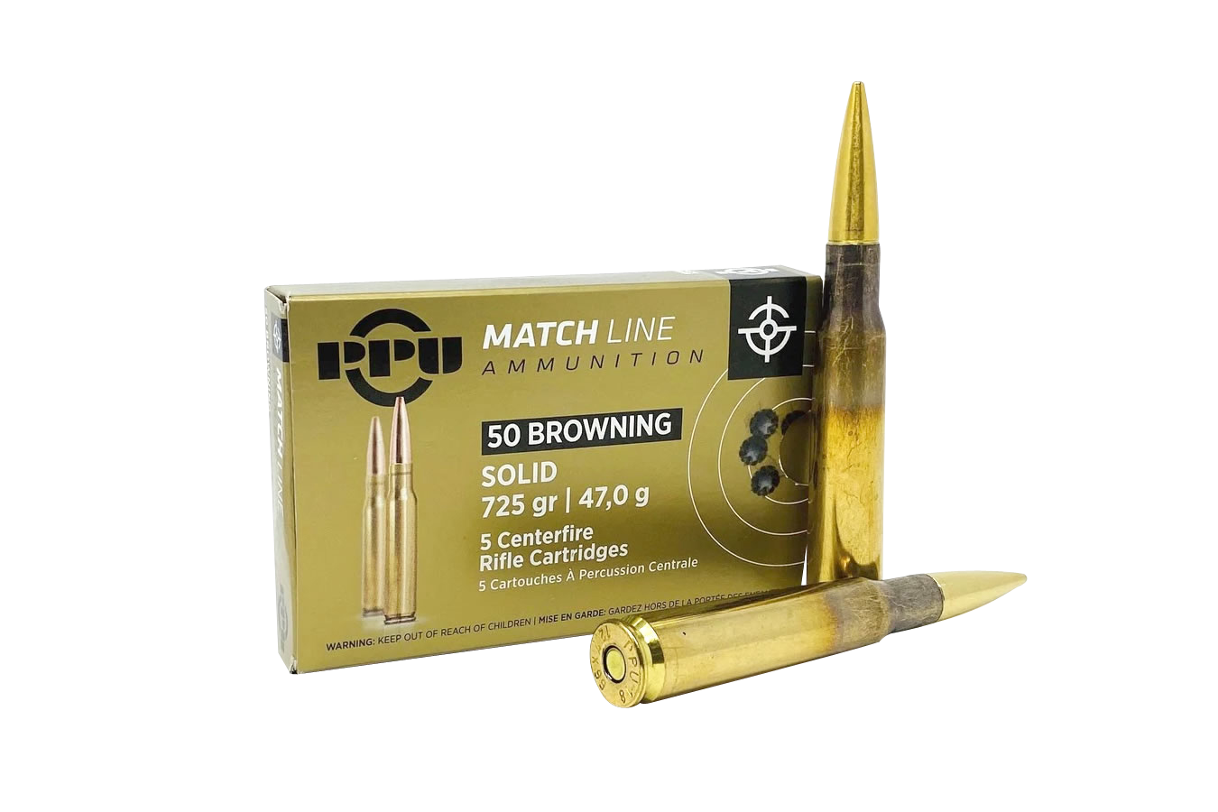 Ppu Match, Ppu Ppm50       50bmg Match 725 Fmj           5/20