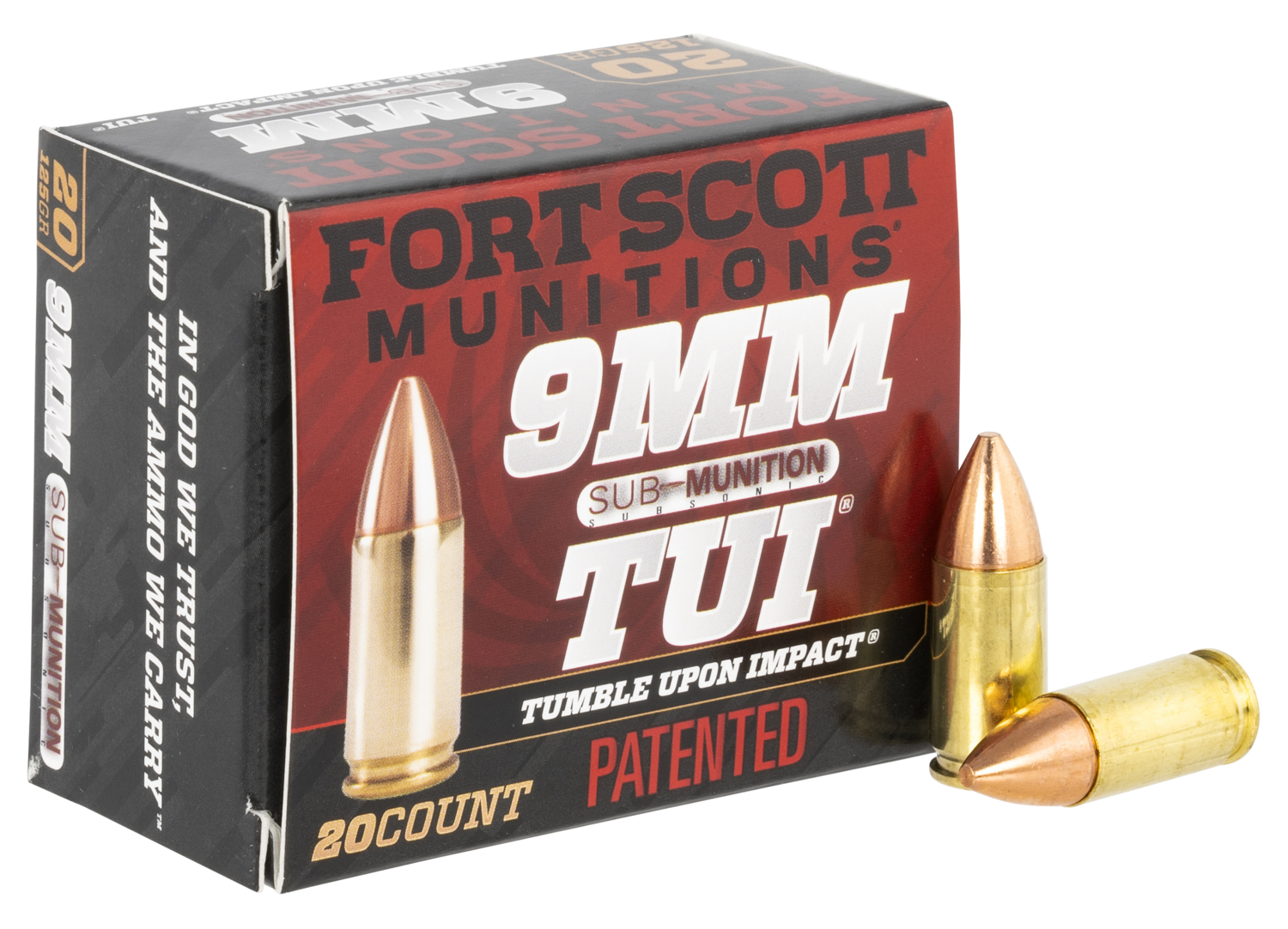 Fort Scott Munitions Tumble Upon Impact (tui), Fsm 9mm-125-scvss    9mm    115gr Tui Sub    20/25