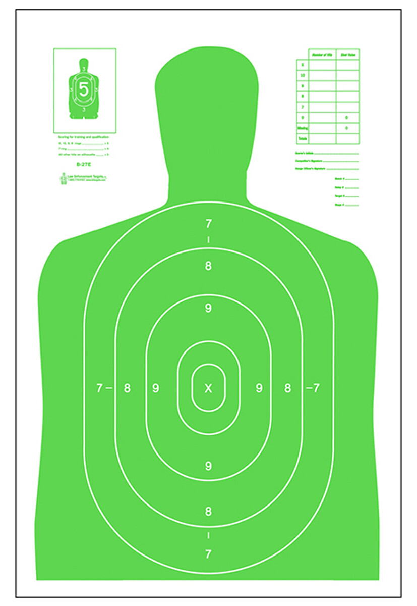 Action Target Inc Qualification, Action B27elgr100     Hivis Flrsnt Target Gr 100bx