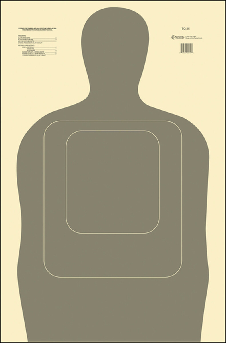 Action Target Inc Qualification, Action Tq15gray100    Tq-15 Gry    Target    100bx