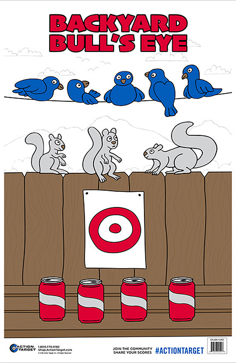 Action Target Inc Entertainment, Action Gsbkyard100    Backyard Bullseye      100bx