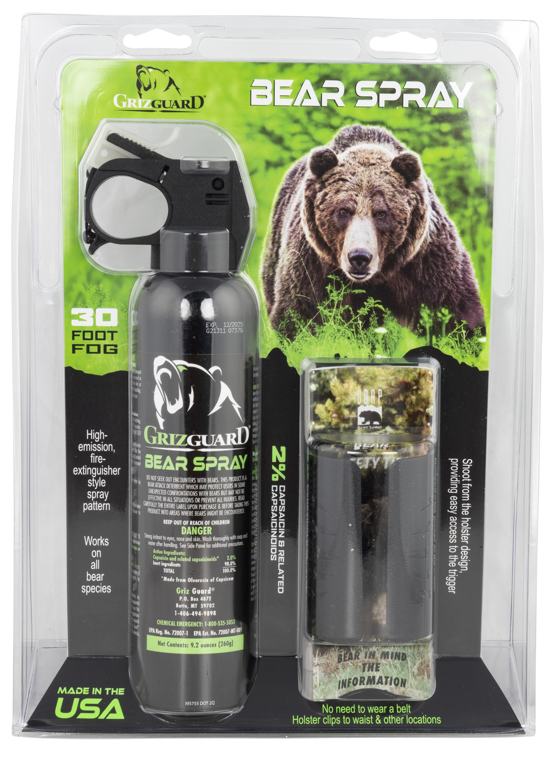 Udap Griz Guard, Udap 260gg   Griz Guard Bear Pepper Spray    9.2oz