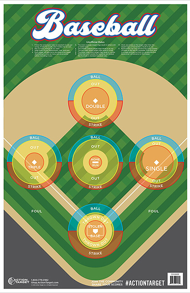 Action Target Inc Entertainment, Action Gsbase100      Baseball               100bx