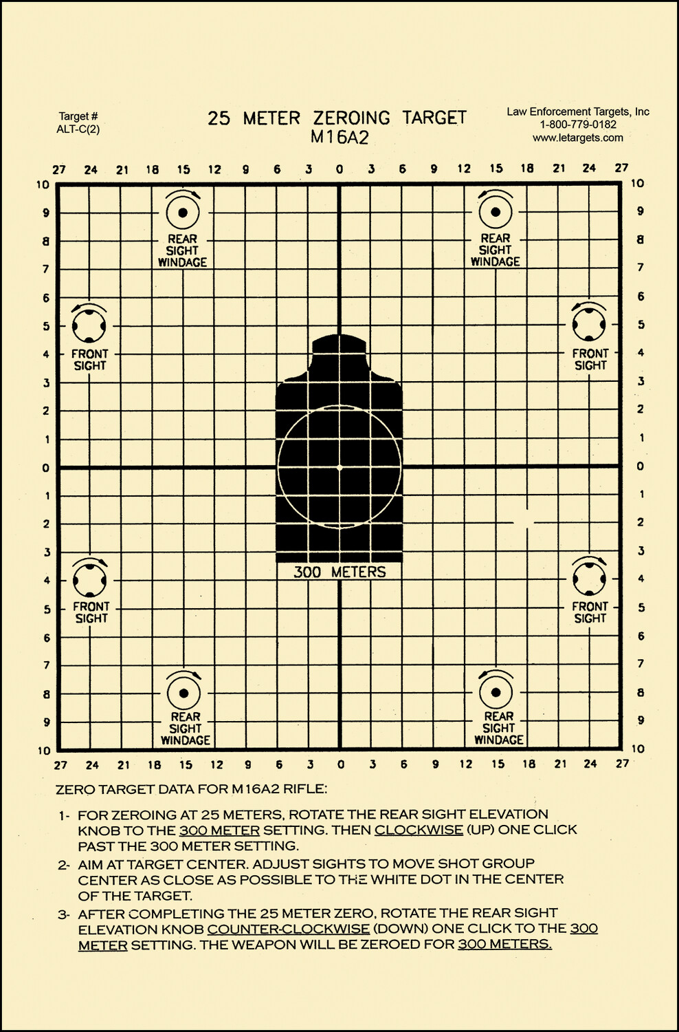 Action Target Inc Sighting, Action Altc(2)100     25 Meter Dod M16a2    100 Bx