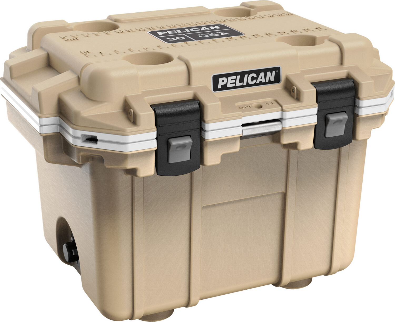 Pelican , Pelican 30q-1-tanwht     30qt Elite Cooler Tan/wht