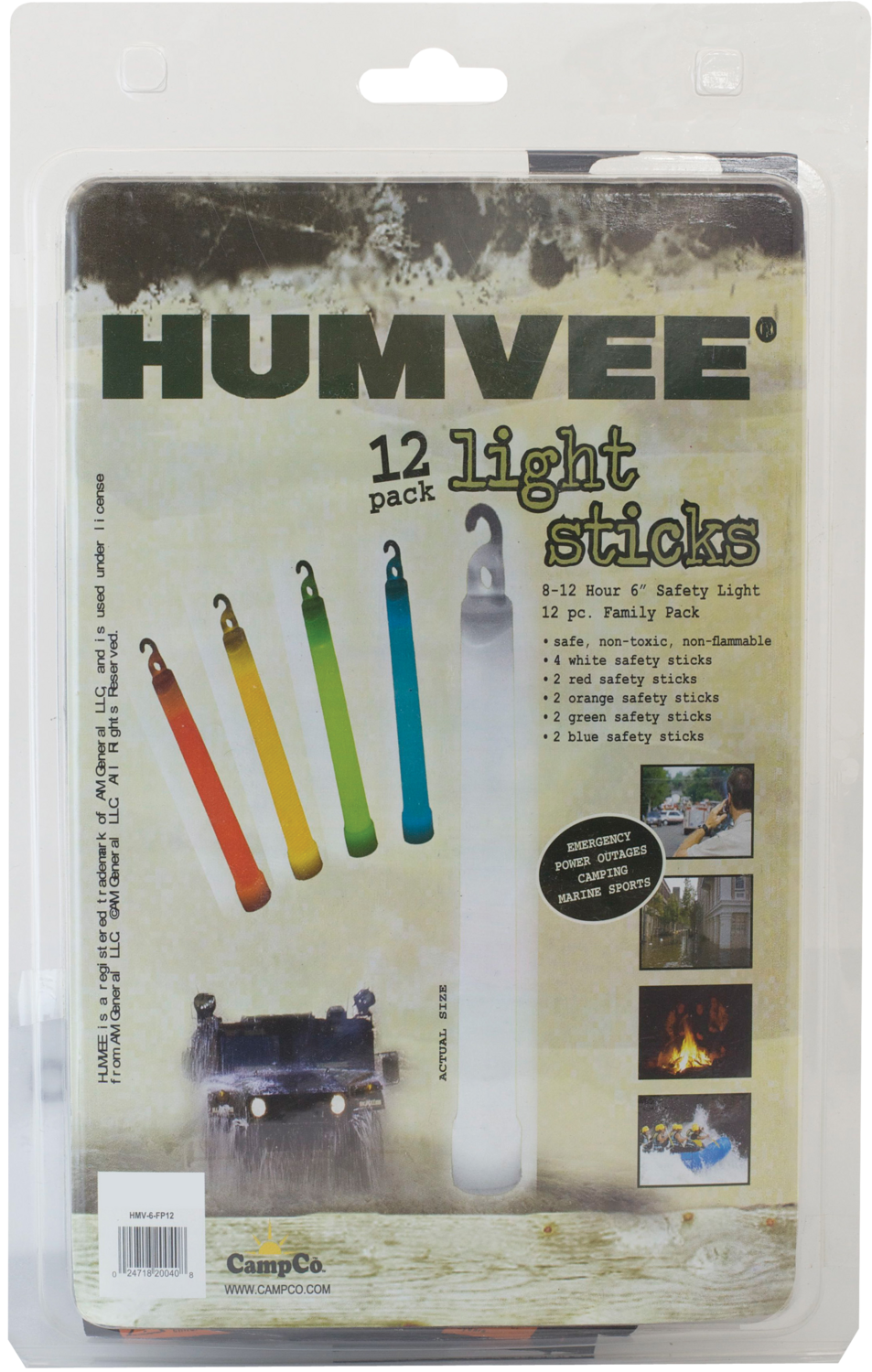 Humvee Accessories Light Stick, Camp Hmv6fp10     Humvee Lightstick 10pc