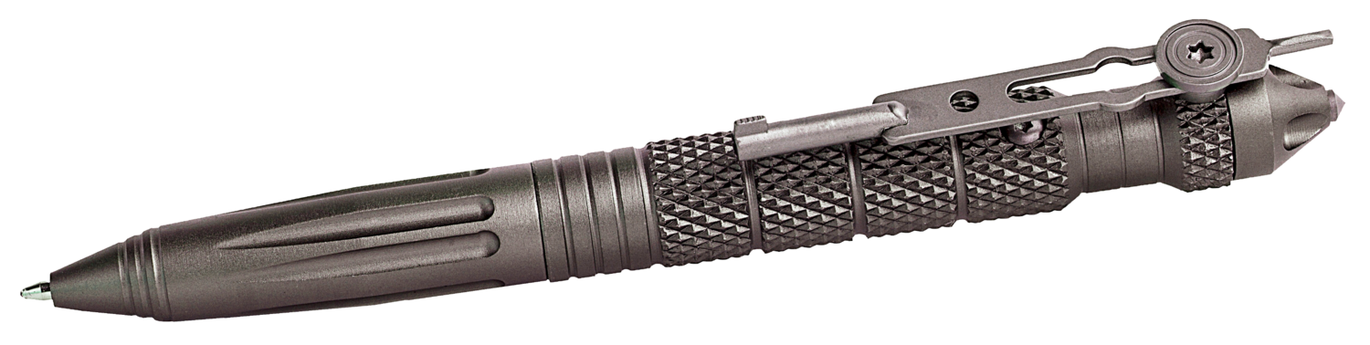 Uzi Accessories Tactical Pen, Camp Uzitacpen4gm Uzi Tac Pen 4 Gray