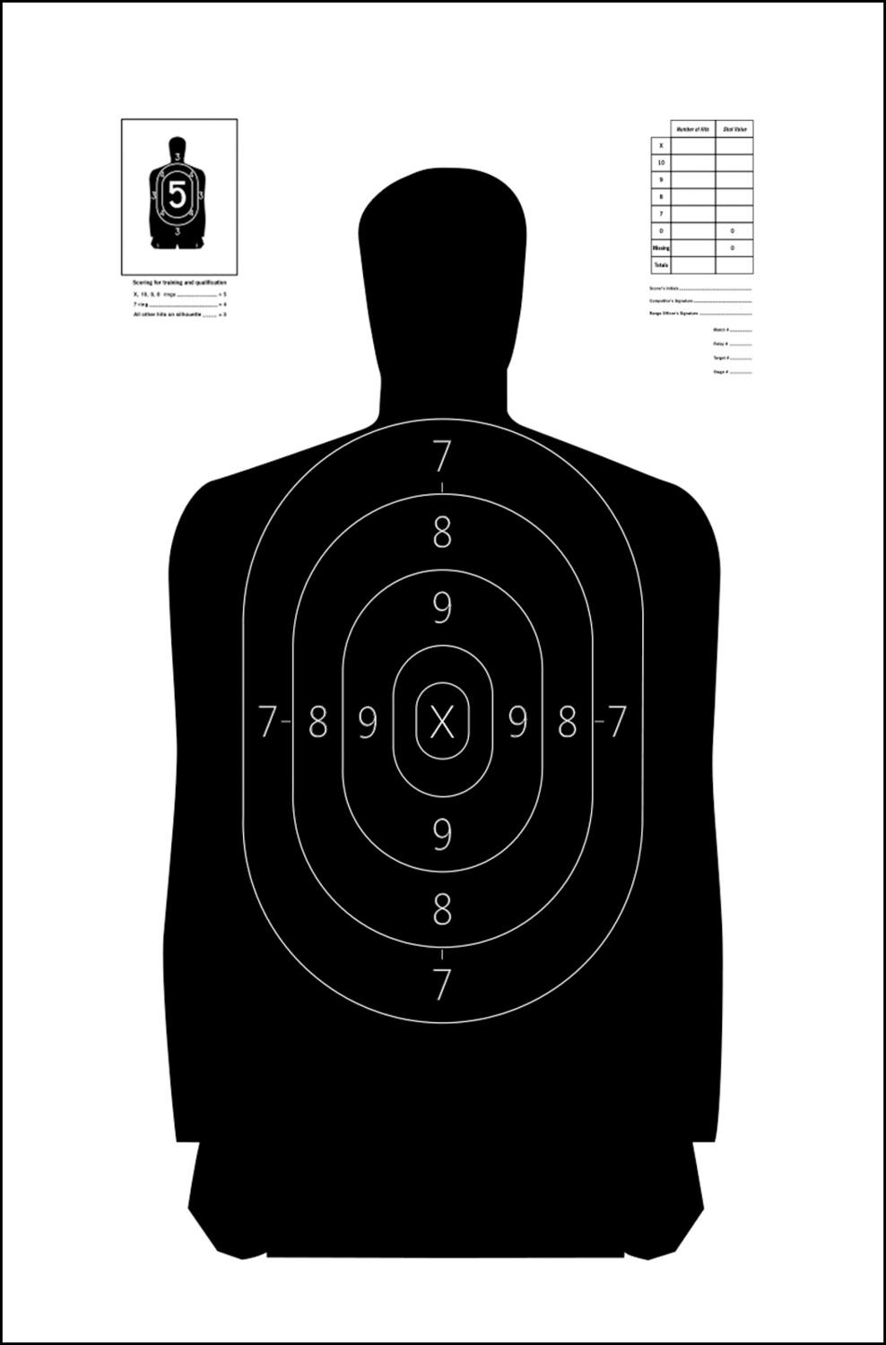 Action Target Inc Qualification, Action B-29-100       Blk  Silhte  Target    100bx