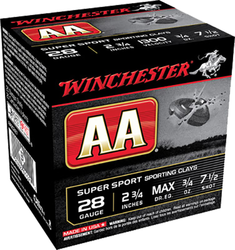 Winchester Ammo Aa, Win Aasc287    Aa Spt Cly    3/4             25/10