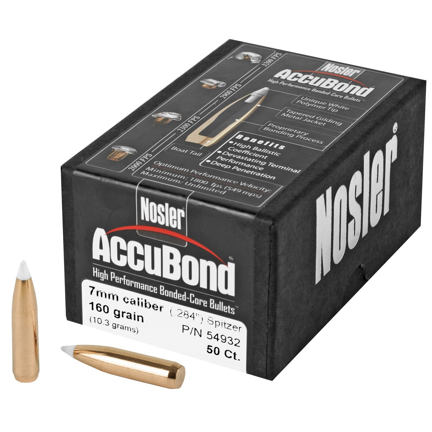 Nosler 7mm 160gr Accubond 50ct