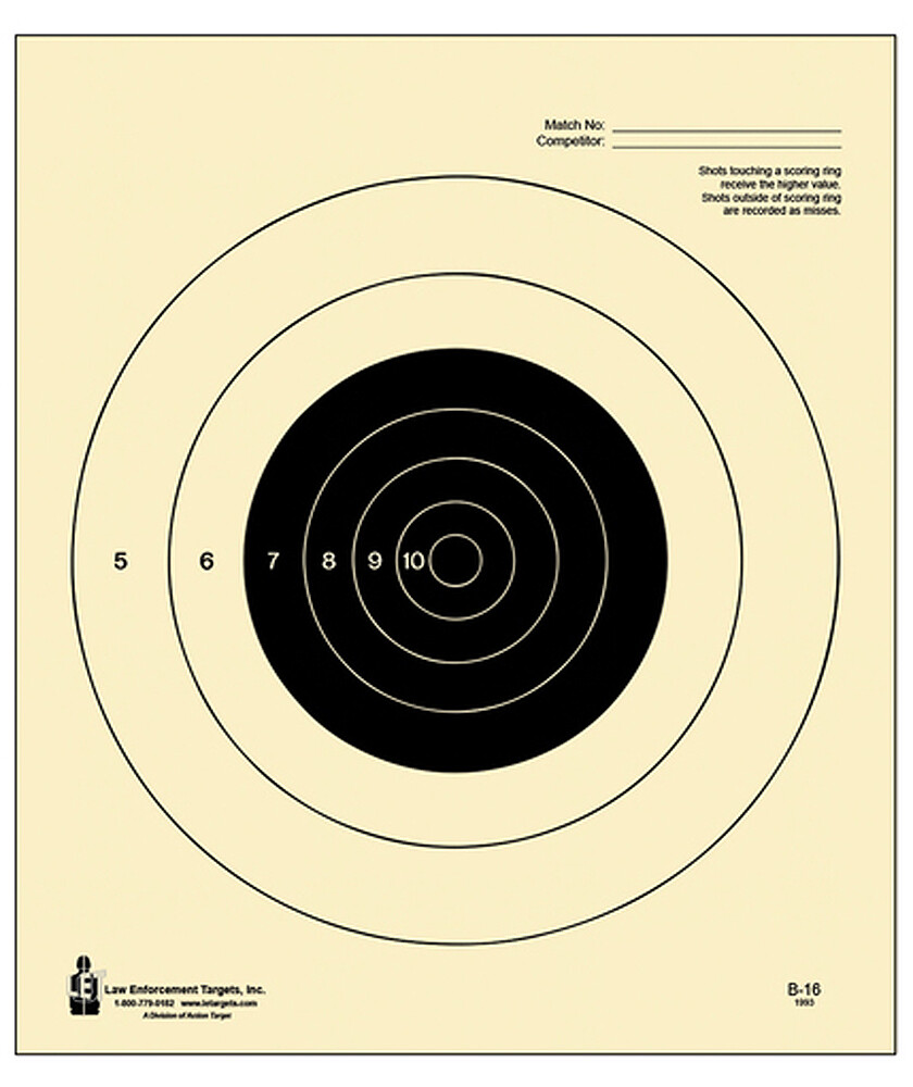 Action Target Inc Competition, Action B-16-100       Bullseye On Tag Paper  100bx