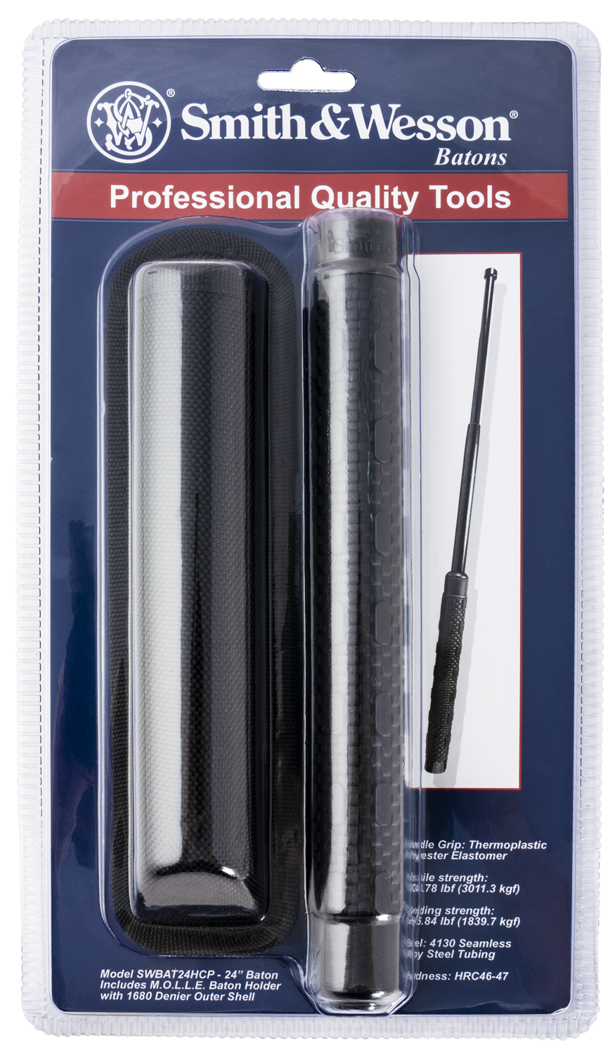 Sw Knives Smith & Wesson, Swk Swbat24hcp  Baton 24in Lite Collapsible