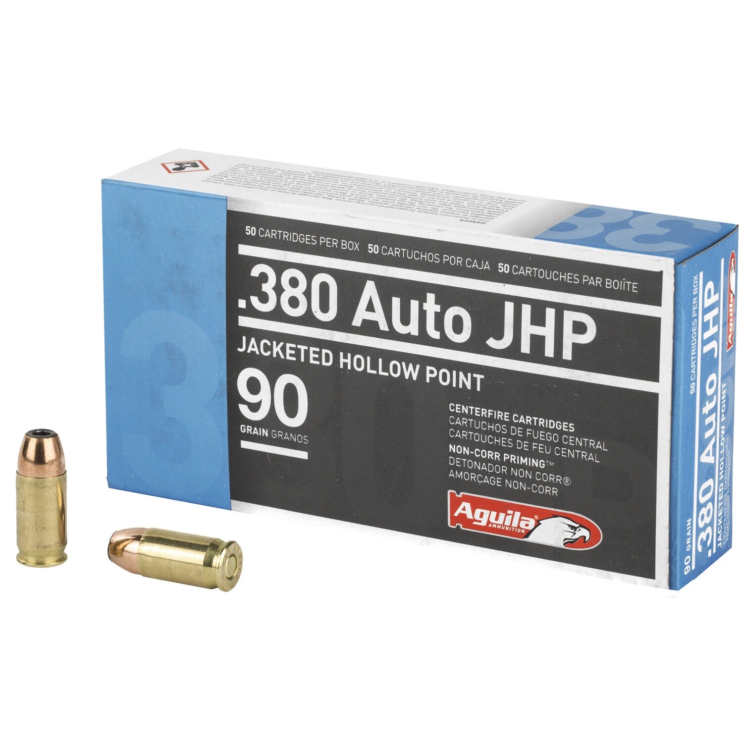 Aguila 380acp 90gr Jhp 50/500