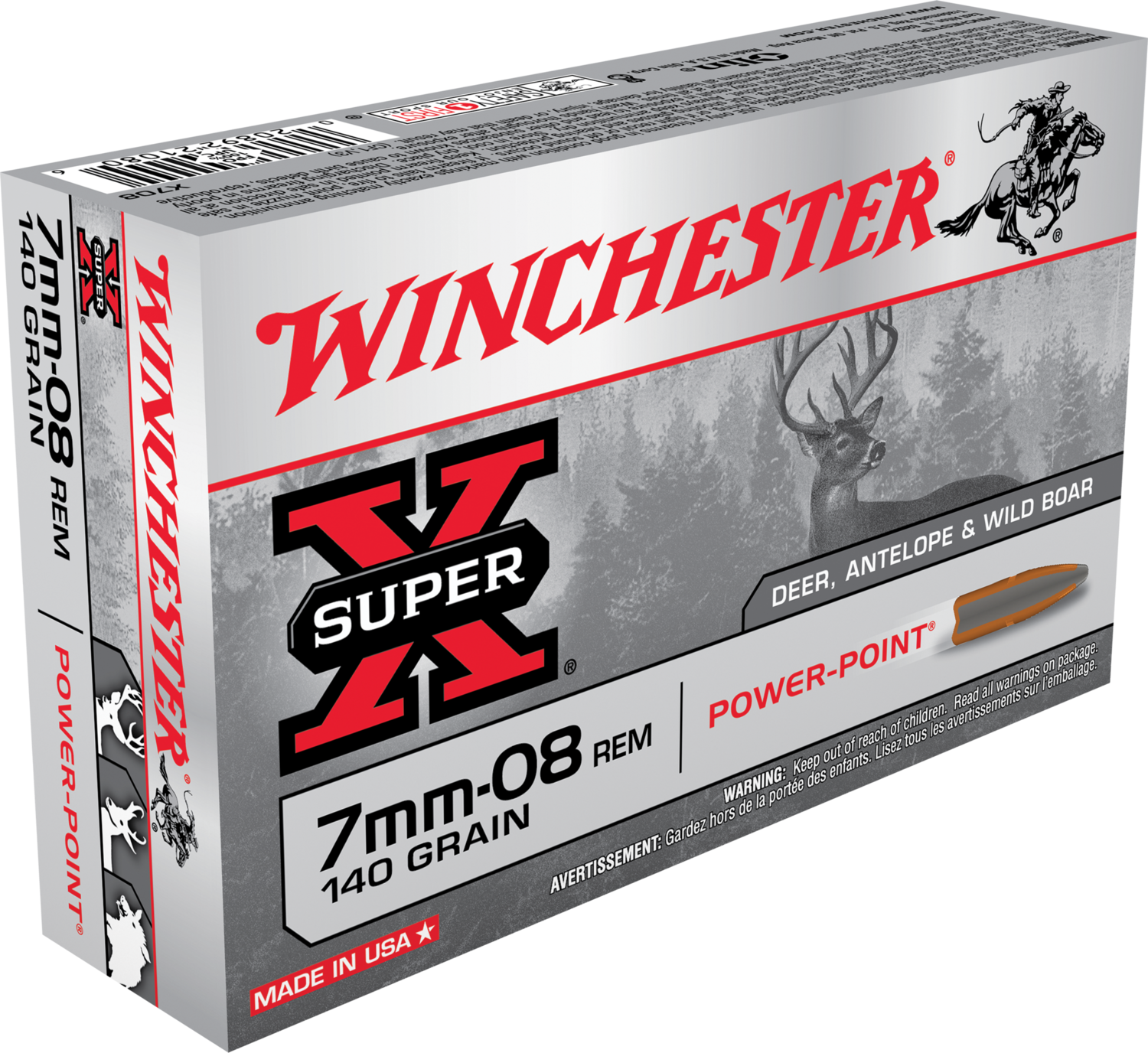 Winchester Ammo Super X, Win X708          7mm08  140pp               20/10