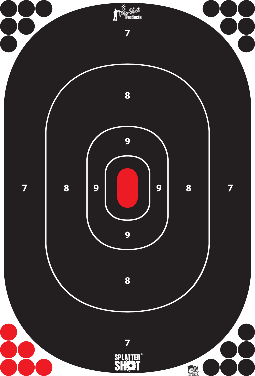 Pro-shot Splattershot, Proshot Silh-in-5pk    12x17 Silhouette Target
