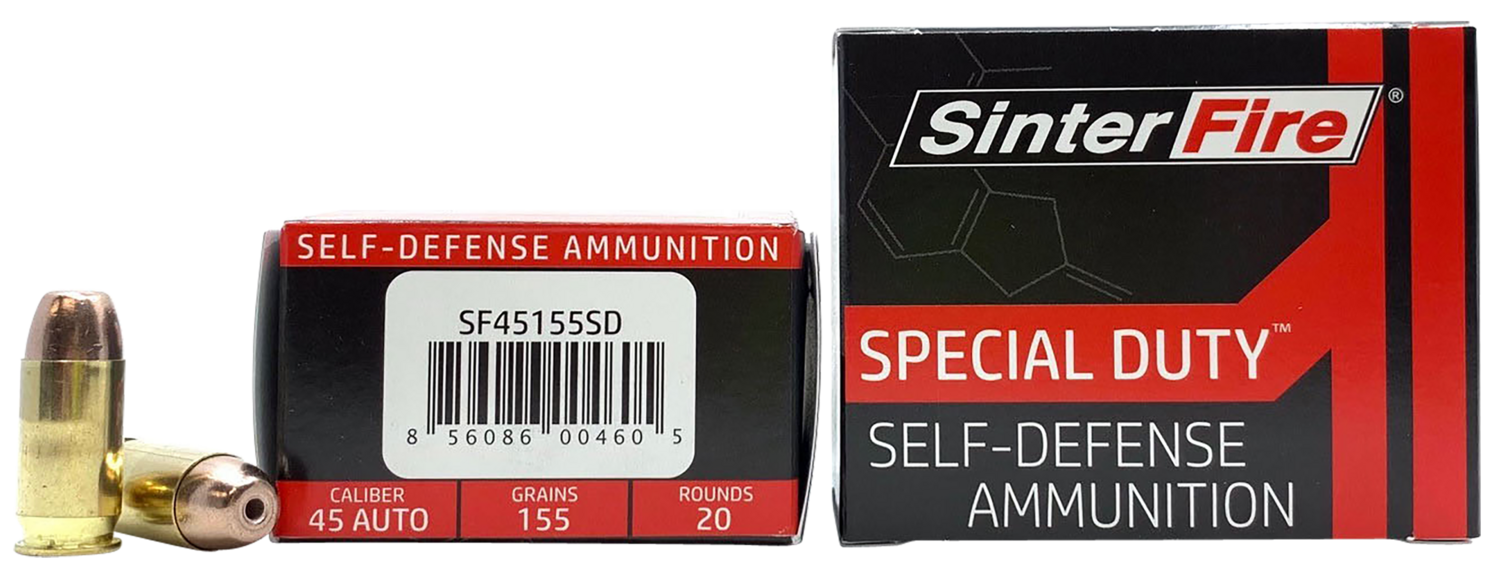 Sinterfire Inc Special Duty (sd), Sinterfire Sf45155sd  45a 155gr.hollow Point 20/10