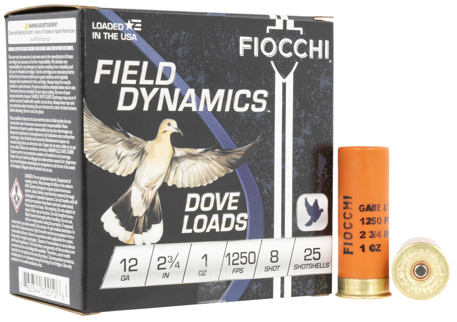 Fiocchi Field Dynamics, Fio 12gt8     Dv/qu         1oz              25/10