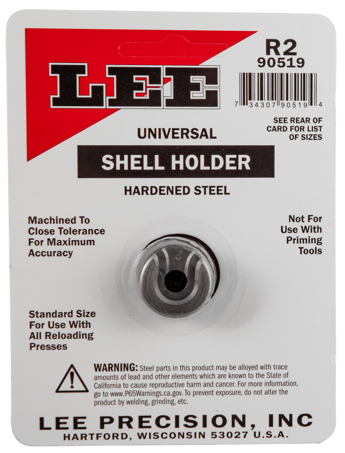 Lee Shell Holder, Lee 90519 R2 Shell Holder