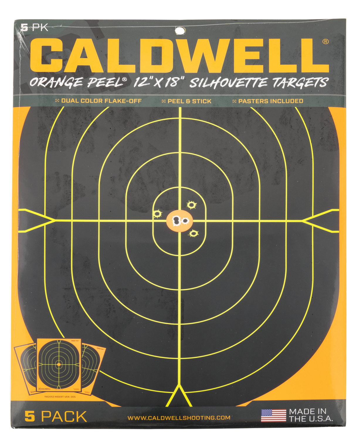 Caldwell Orange Peel, Cald 1175517   Op Silhouette Target 12x8 5pk