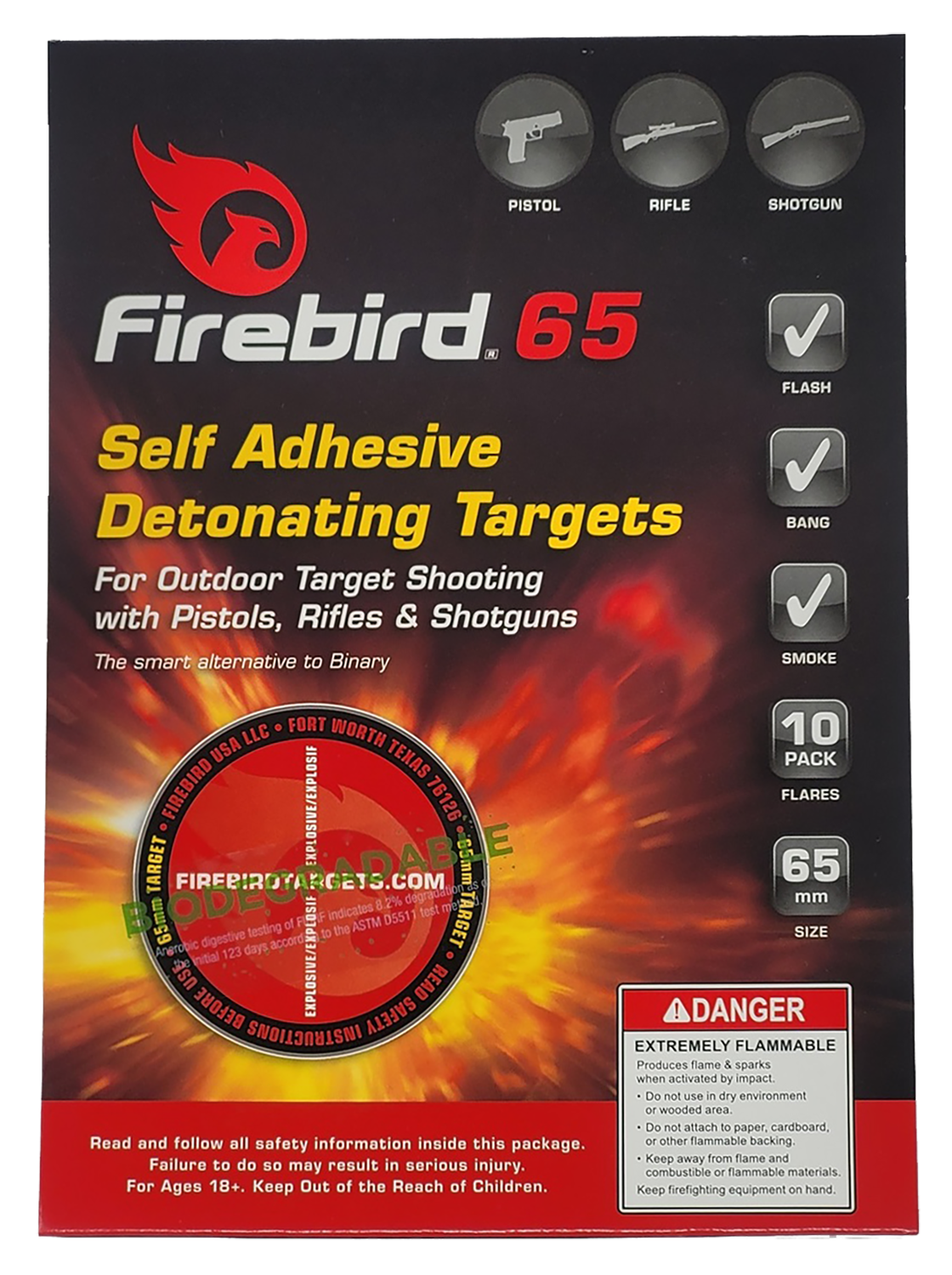 Firebird Usa 65bio, Firebird 65bio  Firebird 65 Detonating Target 10pk