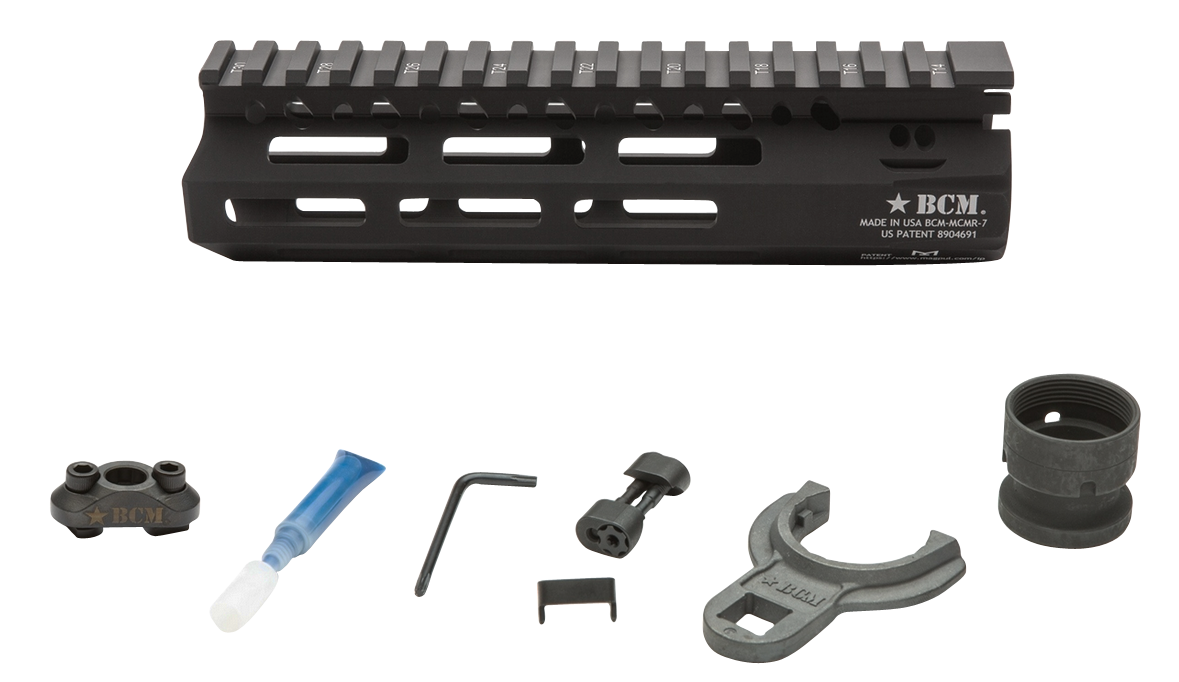 Bravo Bcmgunfighter, Bcm Mcmr-7-556-blk     Mcmr Alum Rail Mlok  7