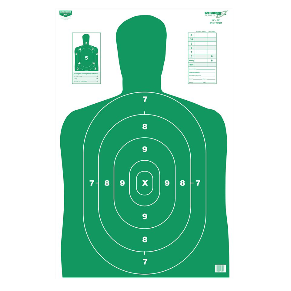 Birchwood Casey Eze-scorer, Bir 37015          Ezescorer 23x35 Bc27 Green 5pk