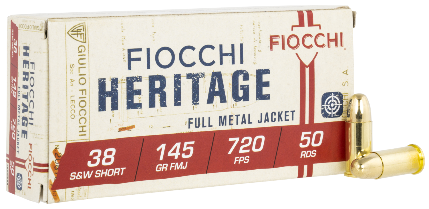 Fiocchi Heritage, Fio 38swsha   38sw Shrt  145 Fmj             50/20