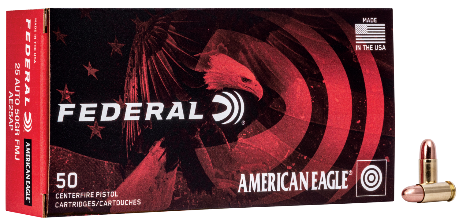Federal American Eagle, Fed Ae25ap       25 Auto    50 Fmj           50/20