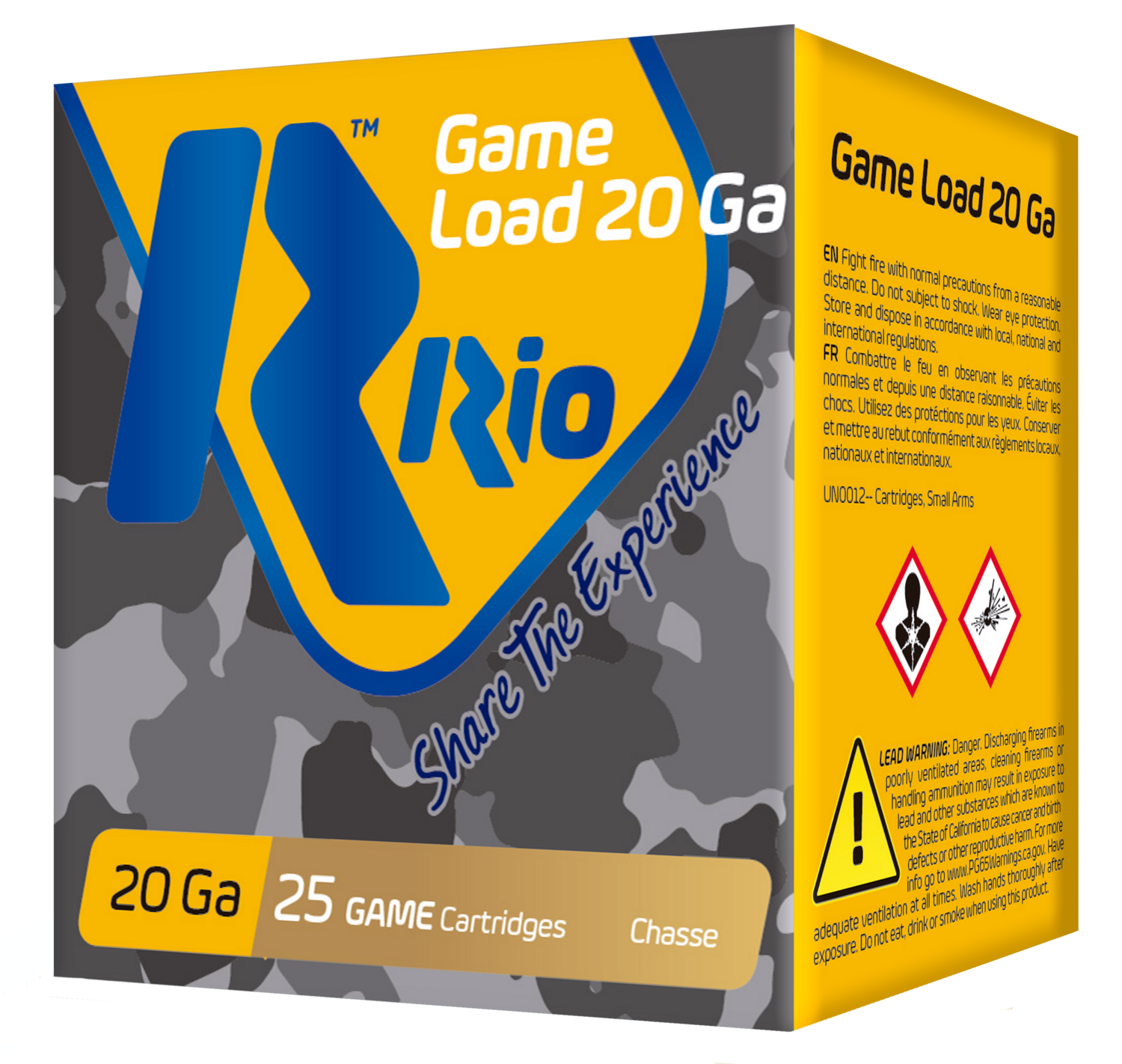 Rio Ammunition Game Load, Rio  Rc2075    20  23/4 1oz    Game Load    25/10