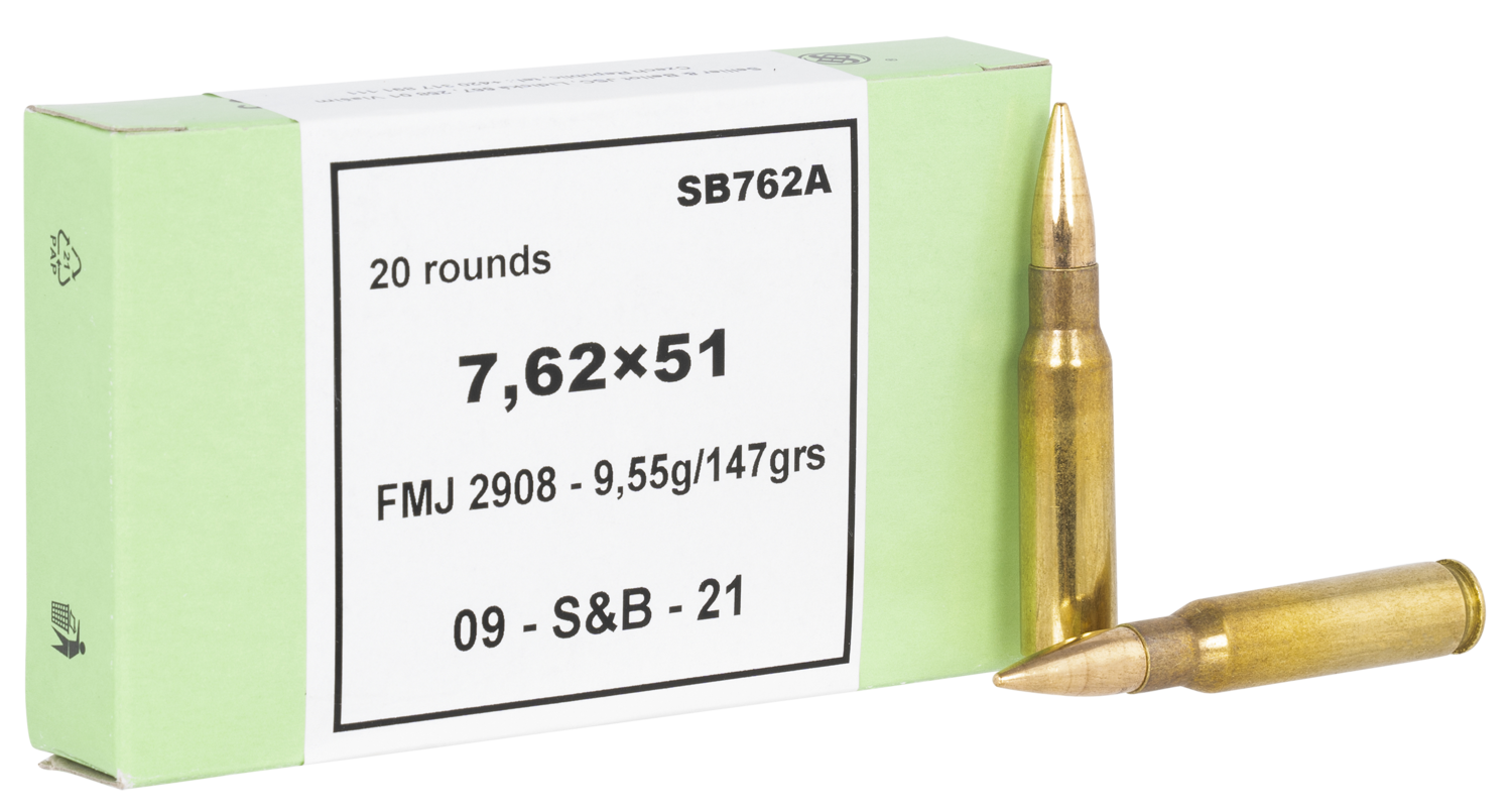 Sellier & Bellot Rifle, S&b Sb762a         7.62x51 147 Fmj           20/30