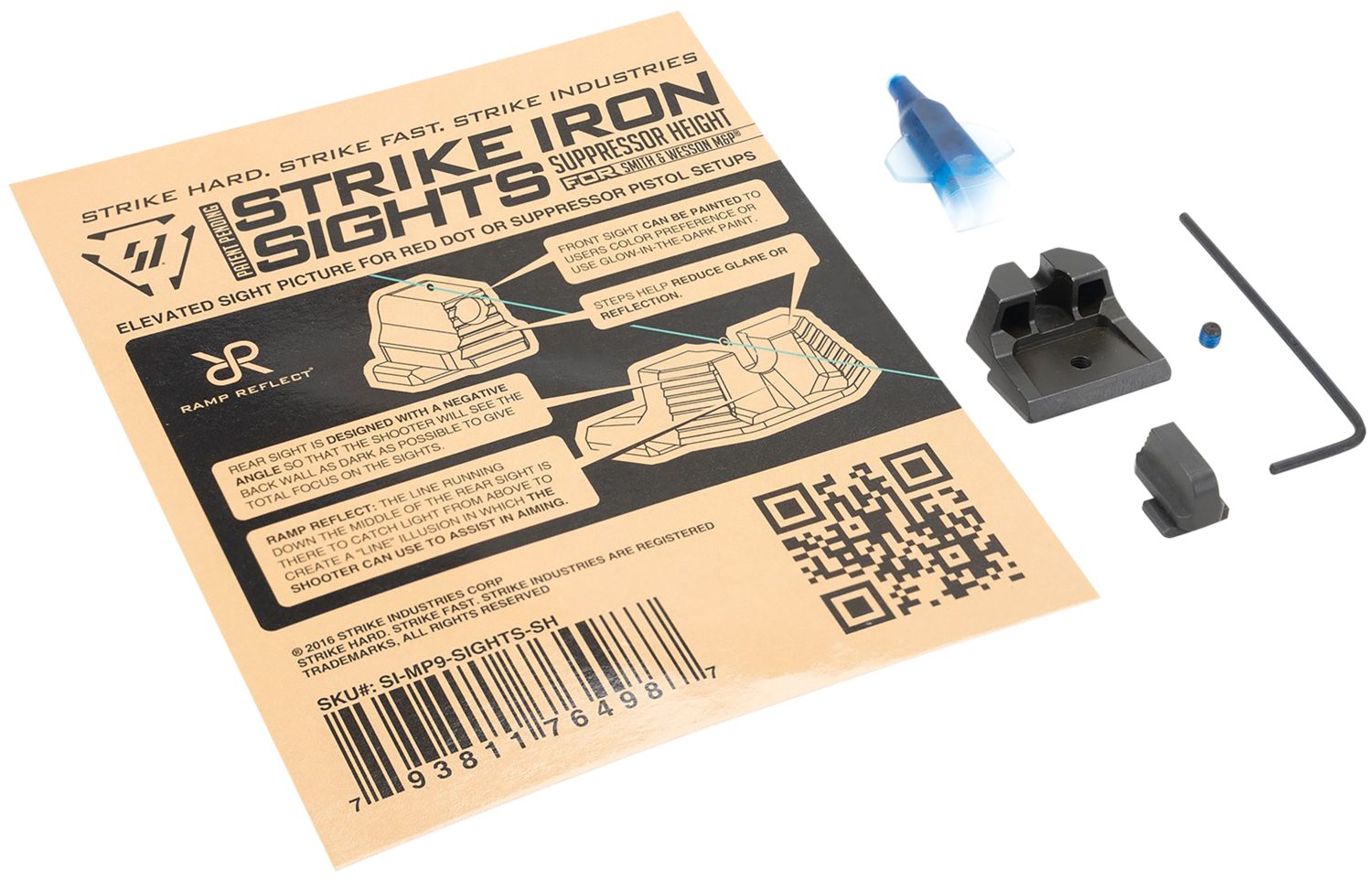 Strike Suppressor High Sights, Si Mp9-sights-sh      M&p Frt&rear Sights Suppress