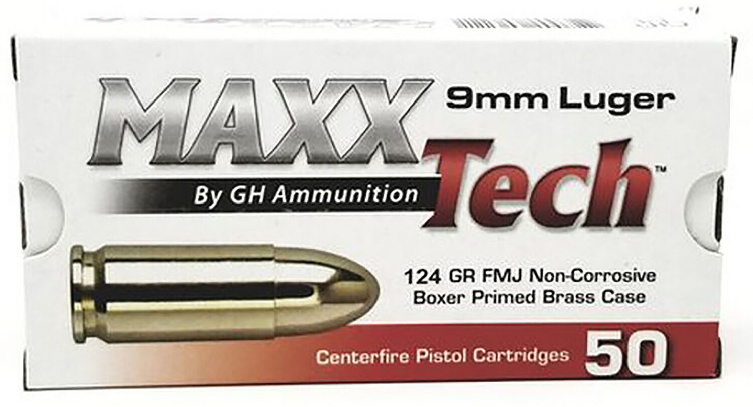 Tulammo Maxxtech, Maxxtech Ptgb9124b   9mm    124g Fmj         50/20