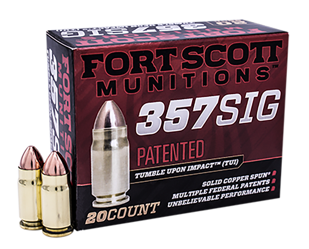 Fort Scott Munitions Tumble Upon Impact (tui), Fsm 357sig-095-scv   357sig  95gr Tui        20/25