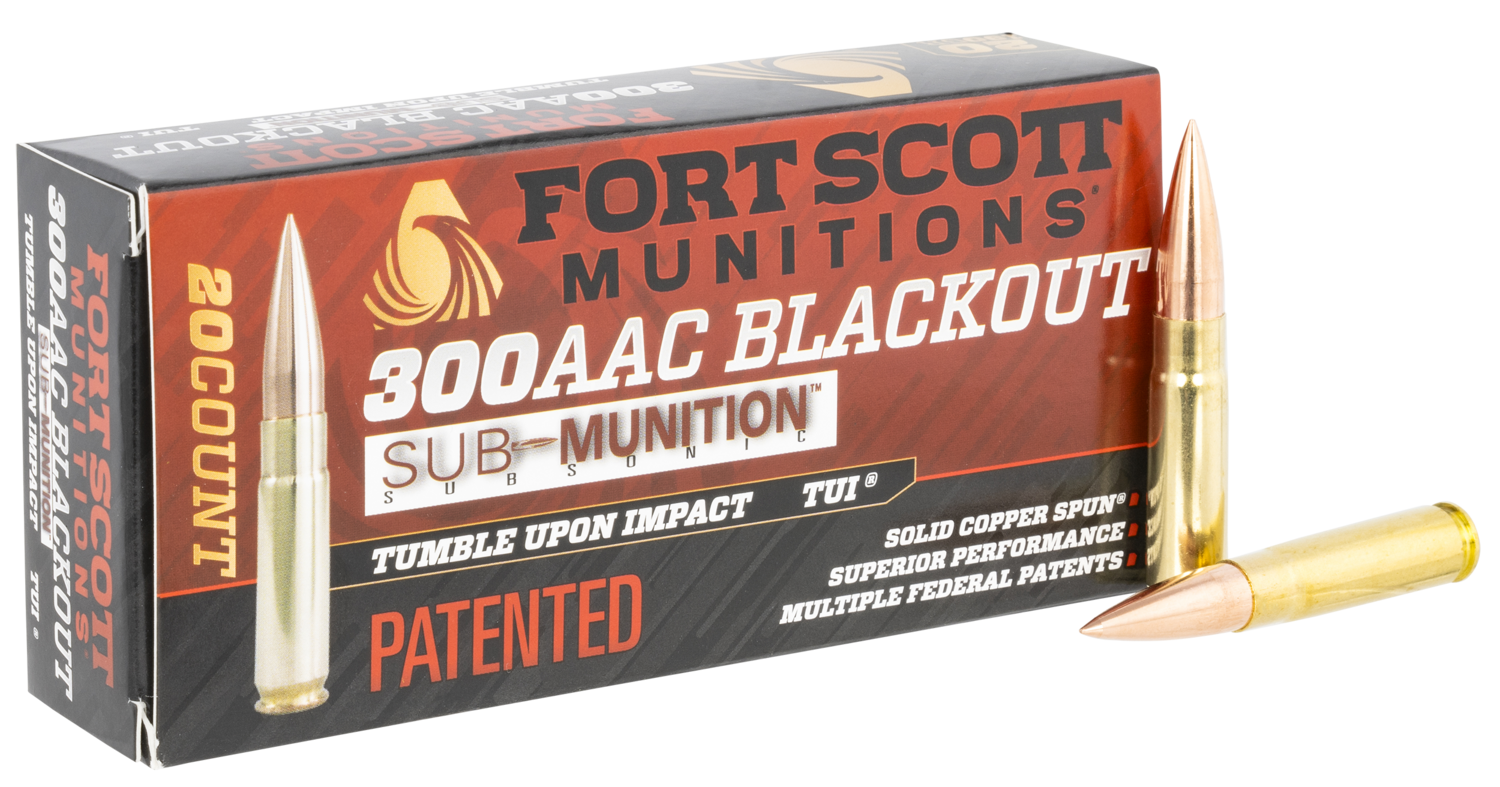 Fort Scott Munitions Tumble Upon Impact (tui), Fsm 300-190-scvss    300bo  190gr Subsonic   20/25