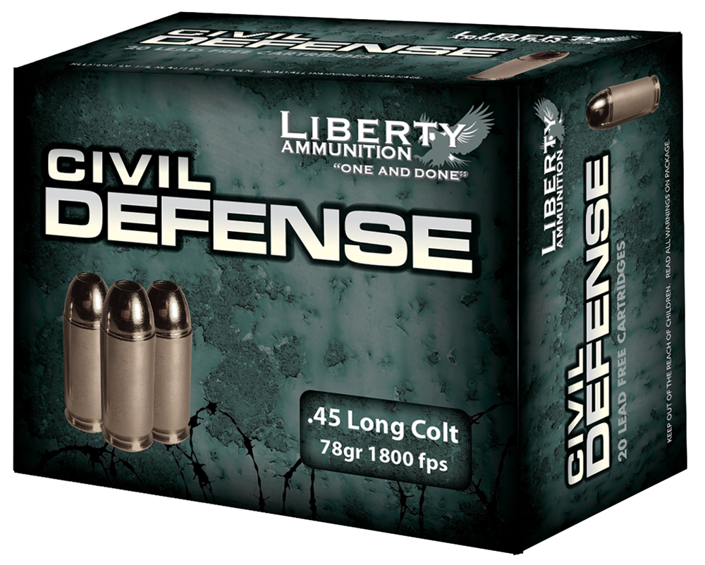 Liberty Ammunition Civil Defense, Liberty La-cd-45-031   45lc 78gr             20/50