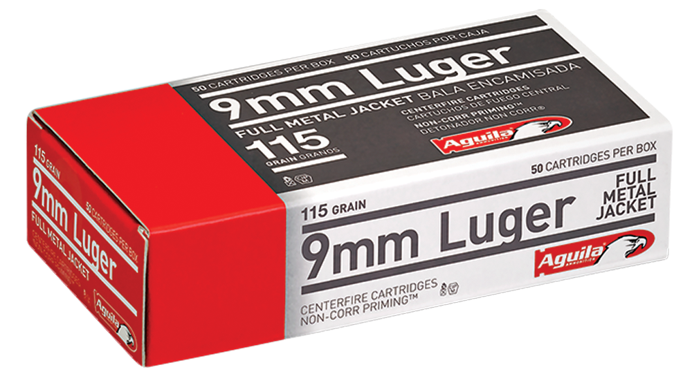 Aguila Target & Range, Aguila 1e097704      9mm      115fmj         50/20