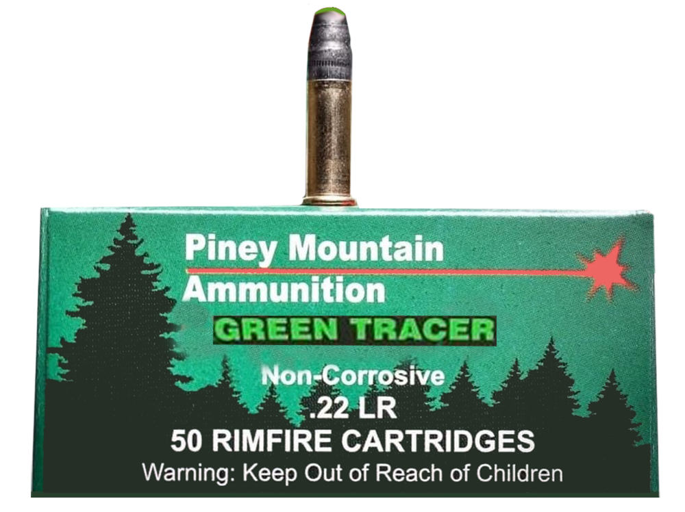 Piney Mountain Ammunition Green Tracer, Supernova Pmsn22lrg 22lr  40lrn  Grn Tracers 50/10