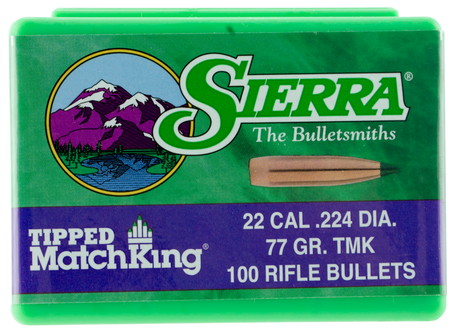 Sierra Tipped Matchking, Sierra 7177  .224  77 Tmk          100