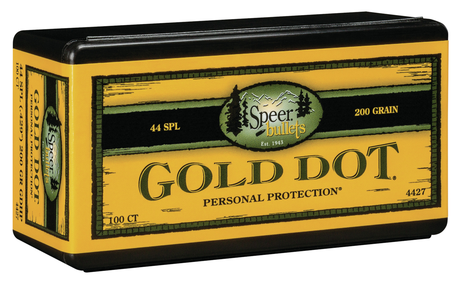 Speer Ammo Gold Dot, Speer 4427      Bull .429 200 Gdhp(spl)       50/5