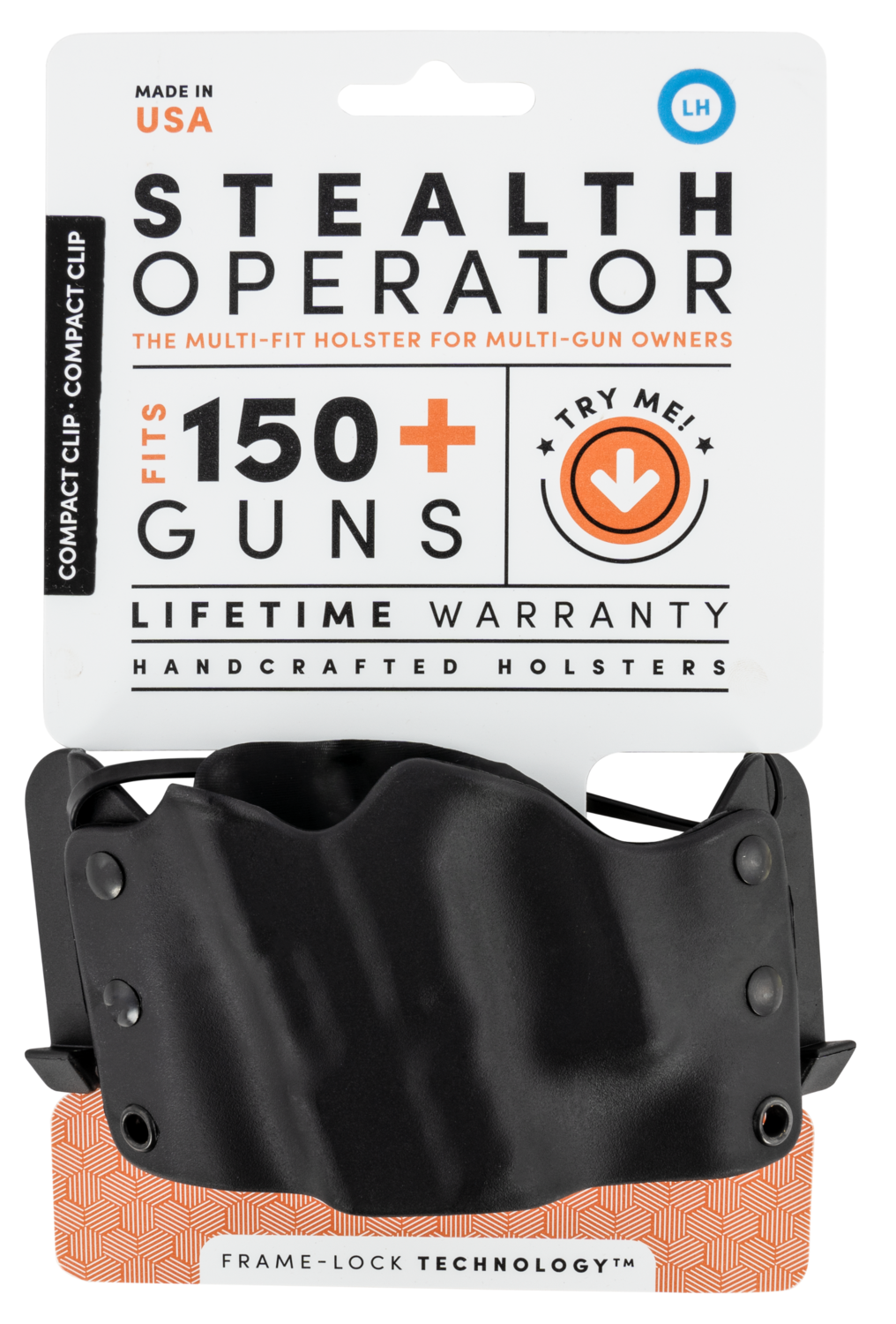 Stealth Operator Compact, Sop H60180 Clip Holster Compact Lh Blk
