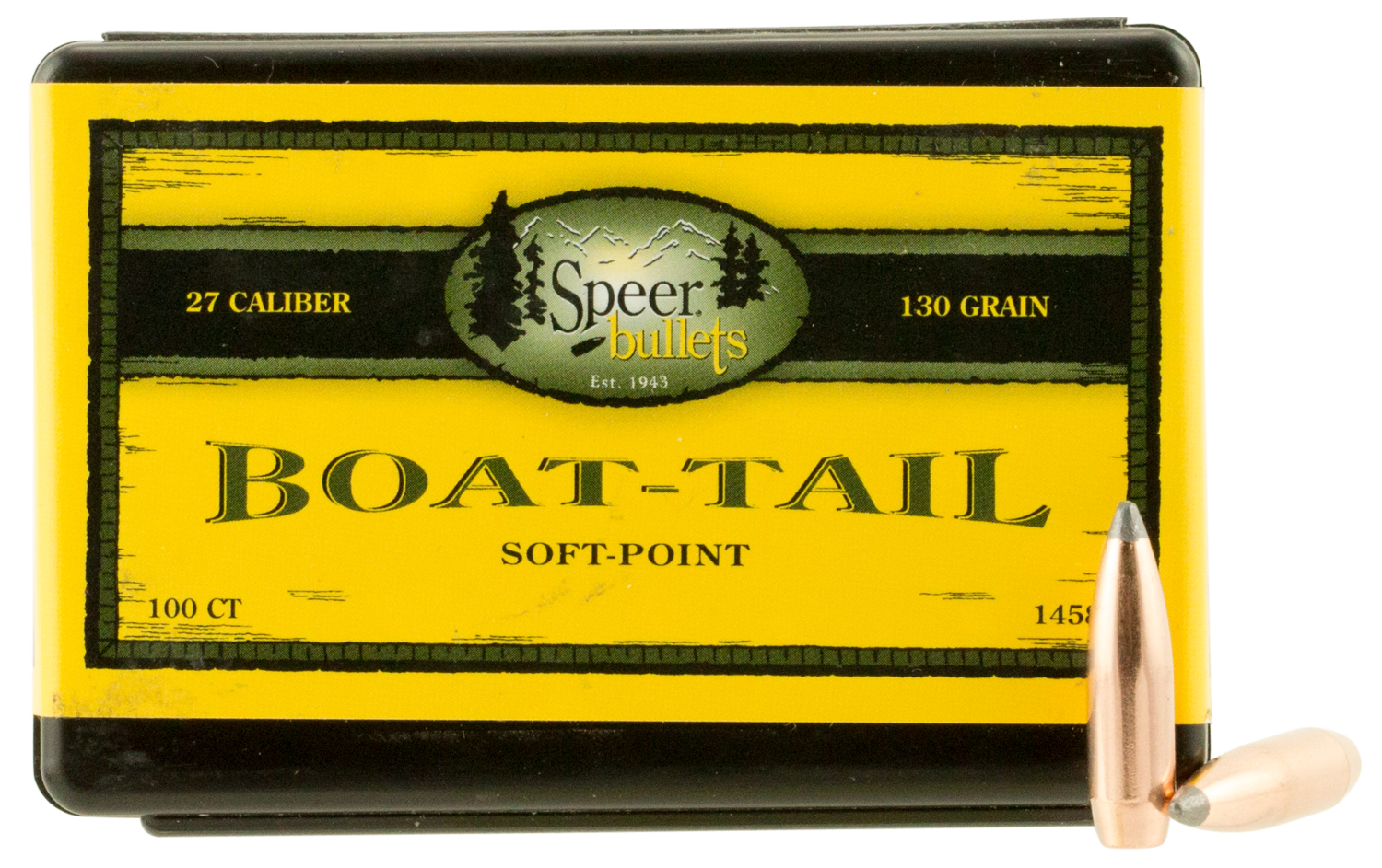 Speer Ammo Boat-tail, Speer 1458      Bull .277 130 Sptzr Bt       100/5