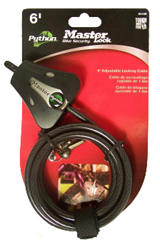 Covert Scouting Cameras Master Lock Python Security Cable, Covert 2168   5/16 Black  Master Lock