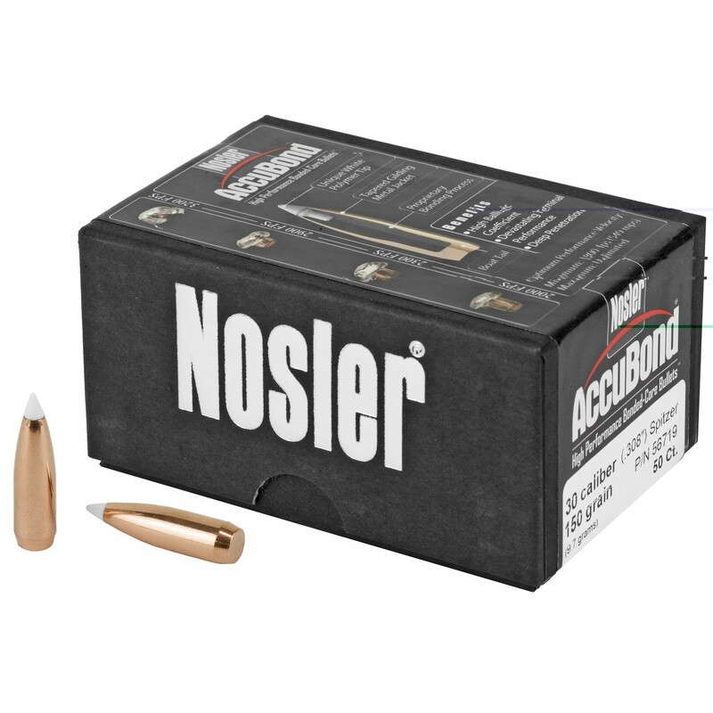 Nosler 30 Cal 150gr Accubond 50ct Nosler 30 Cal 150gr Accubond 50ct
