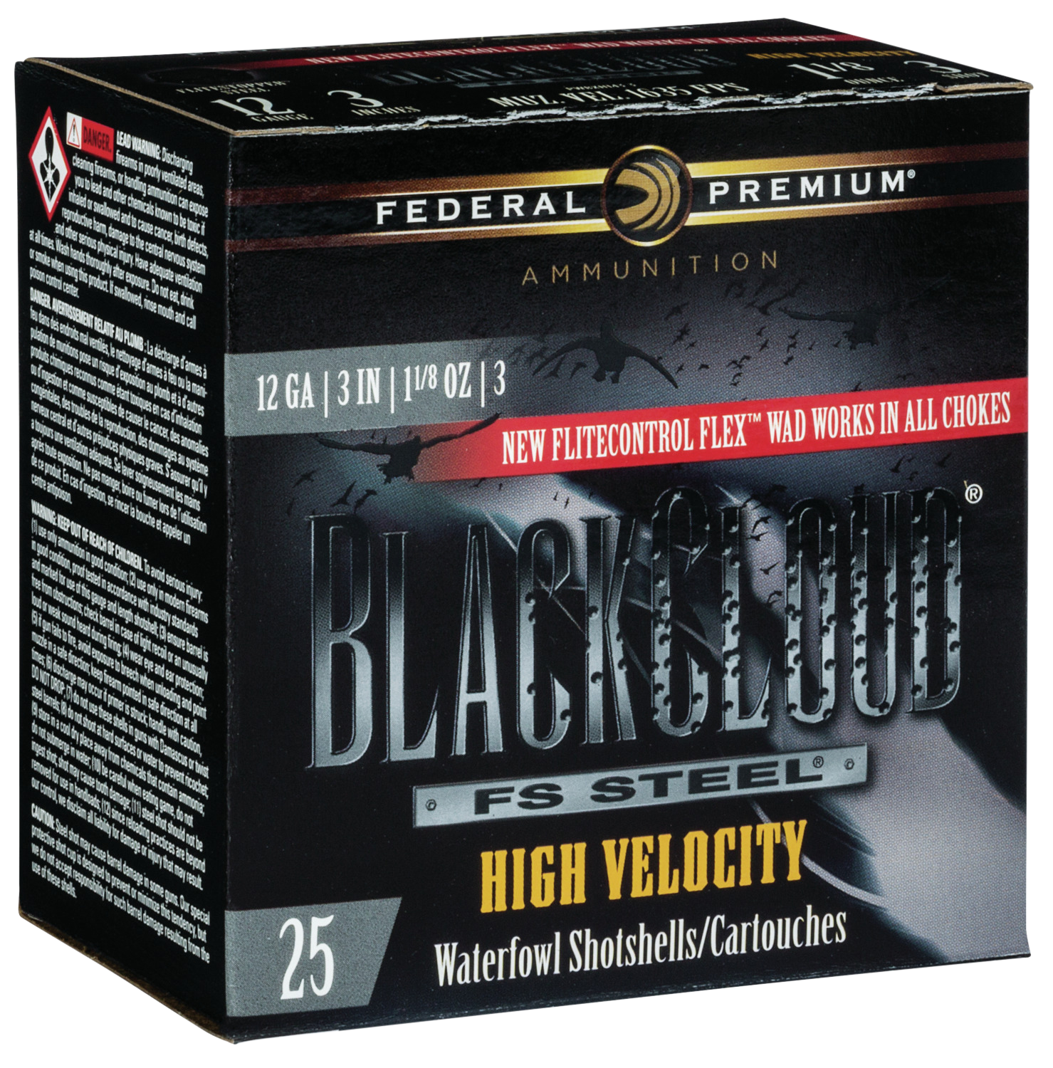 Federal Premium, Fed Pwbxh1433     Blkcld 12 3in 1-1/8        25/10