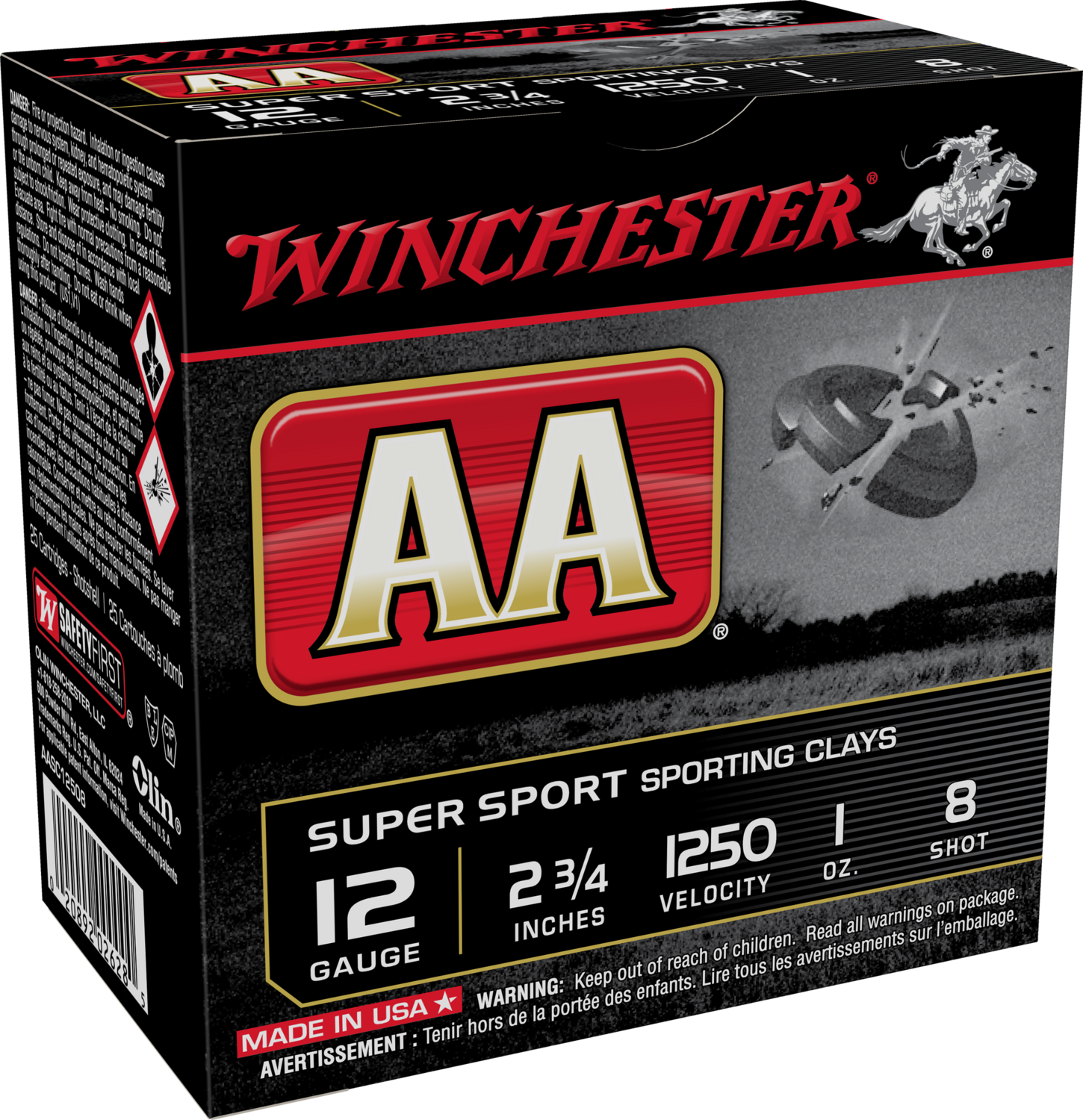 Winchester Ammo Aa, Win Aasc12508  Aa Spt Cly   1oz              25/10